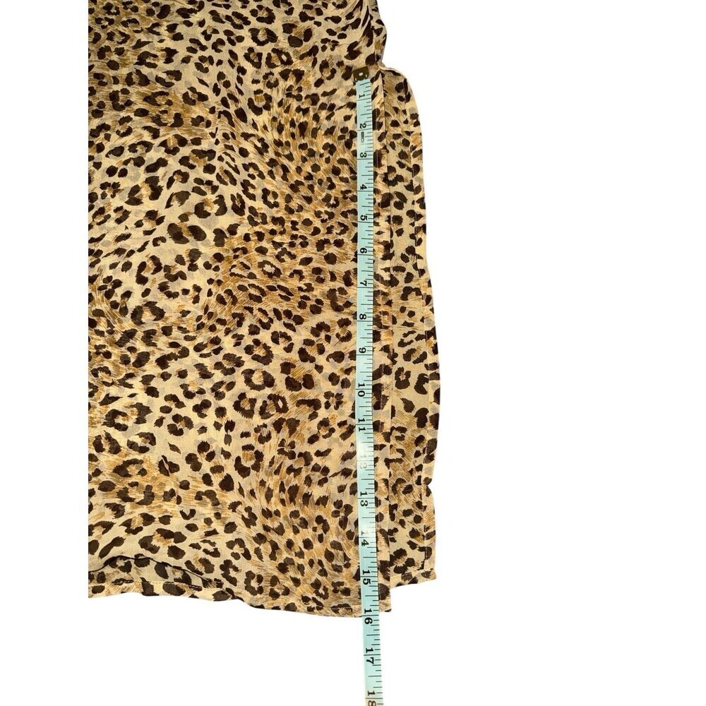 Elizabeth Hurley 100% Silk Beach Sheer Leopard Beaded Tunic Dress Cover Up - Picture 10 of 10